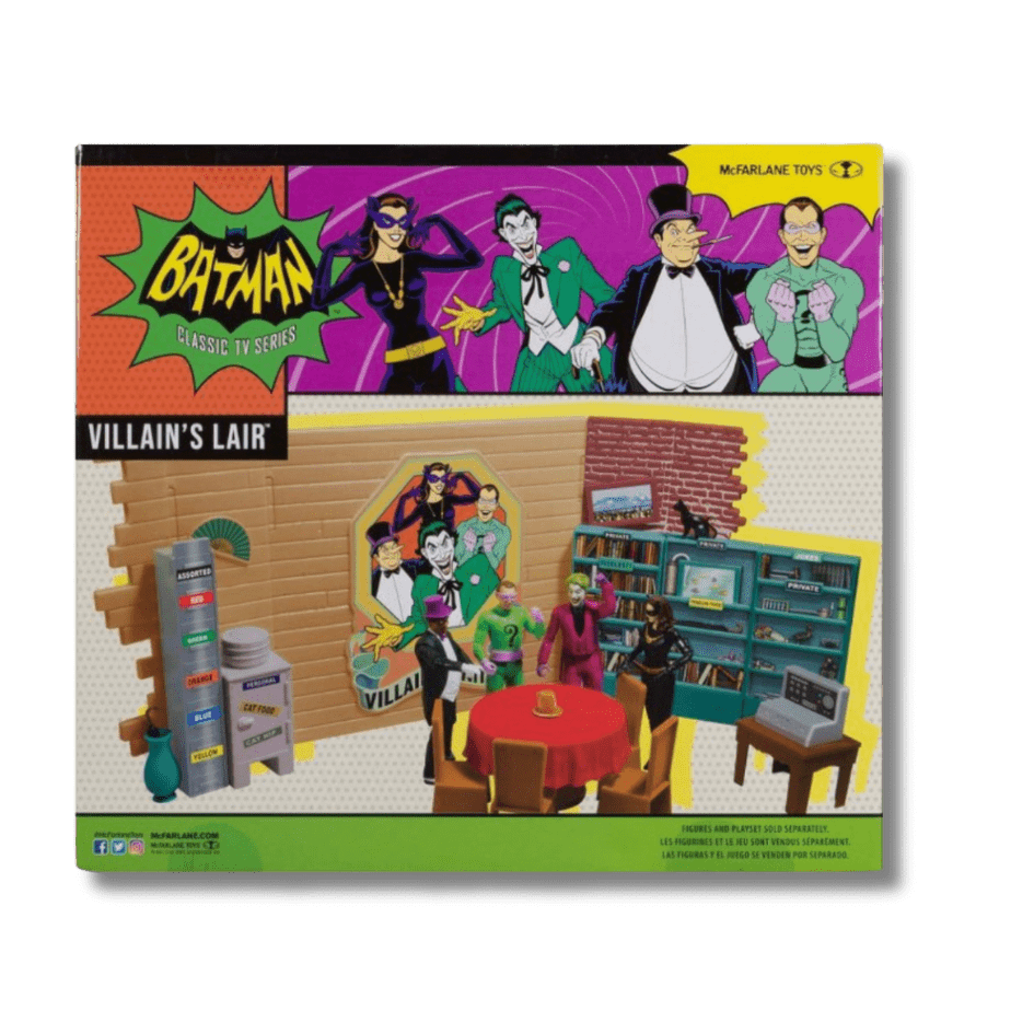 DC Retro Batman 66 Action Figure Villian's Lair Playset - LOW&BEHOLD