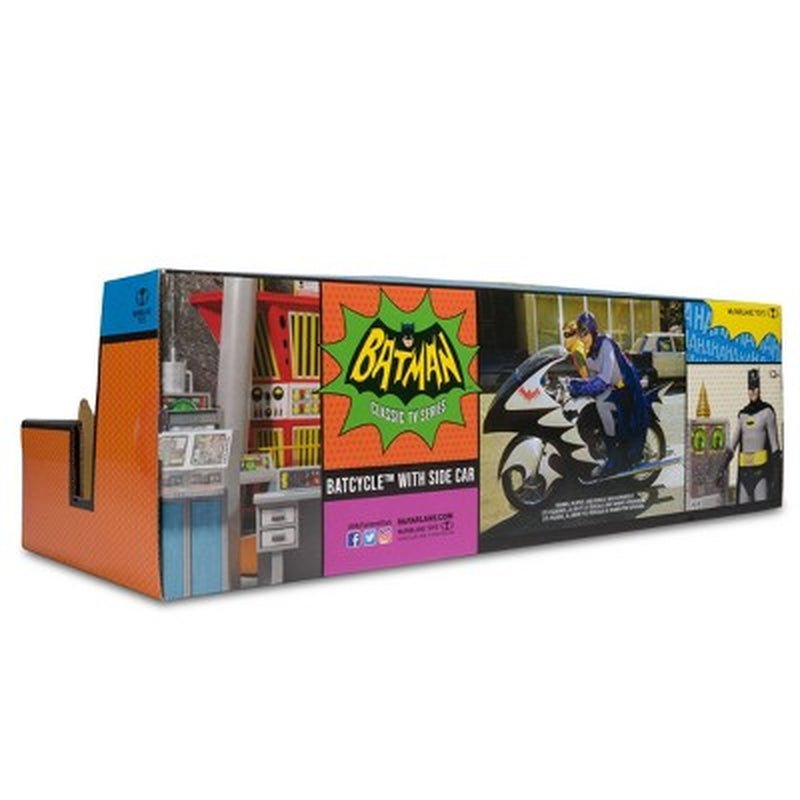 DC Retro Batman 66 Batcycle with Sidecar Vehicle Accessory - LOW&BEHOLD