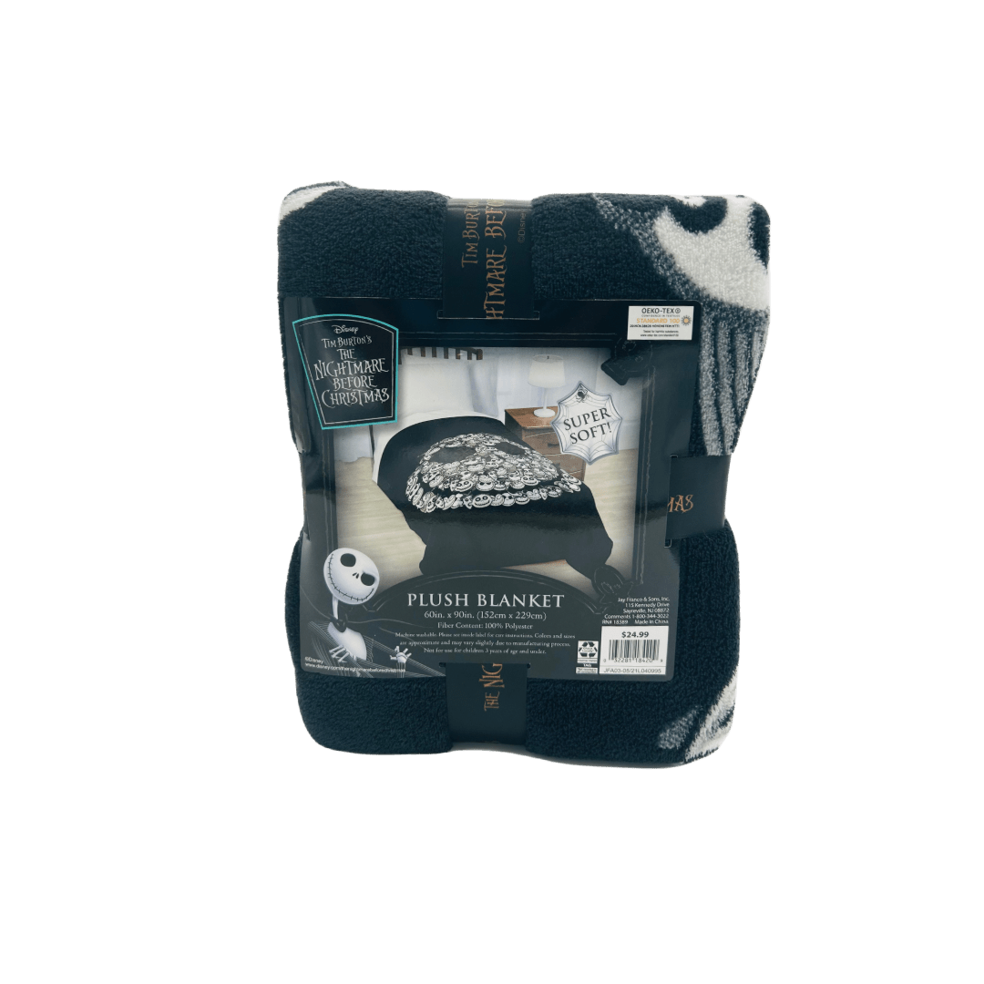 Disney’s The Nightmare Before Christmas Halloween Town Faces Plush Blanket