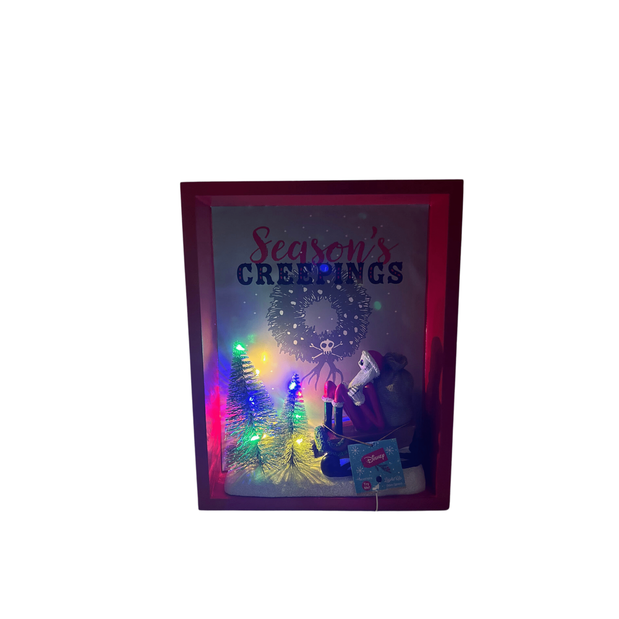 Disney’s The Nightmare Before Christmas Season’s Creepings LED Wooden Frame - LOW&BEHOLD