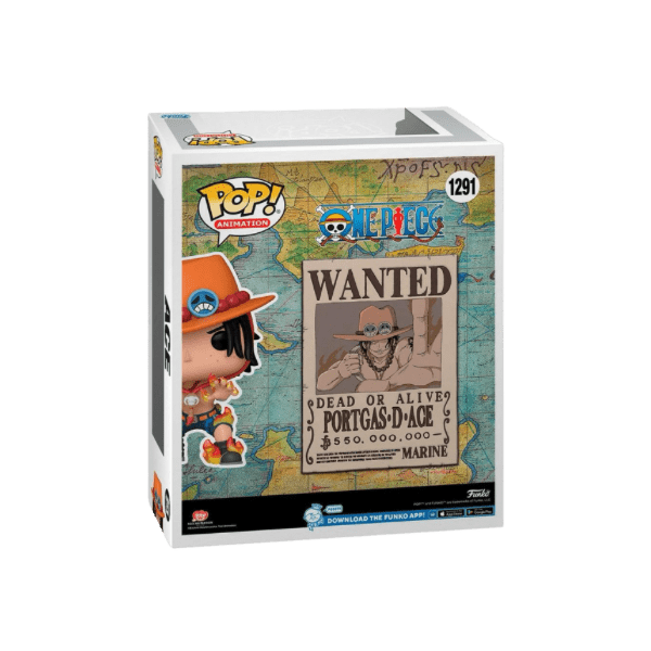 Funko One Piece Pop! Poster Ace Wanted Poster Vinyl Figure Exclusive #1291 - LOW&BEHOLD