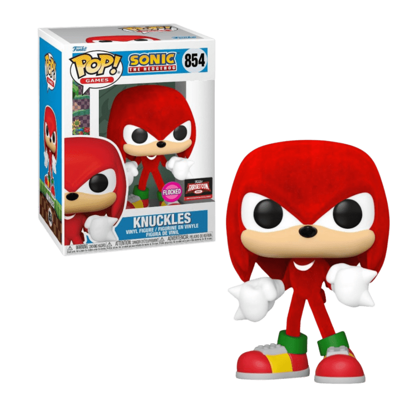 Funko POP! Games: Sonic The Knuckles Vinyl Figure (Flocked) #854 - LOW&BEHOLD