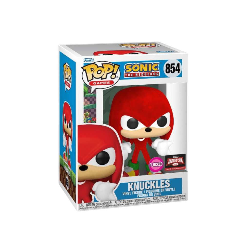 Funko POP! Games: Sonic The Knuckles Vinyl Figure (Flocked) #854 - LOW&BEHOLD