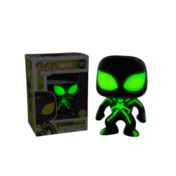 Funko Pop! Marvel #195 Spider-man Stealth Suit Glow in The Dark (Hot Topic Exclusive) - LOW&BEHOLD