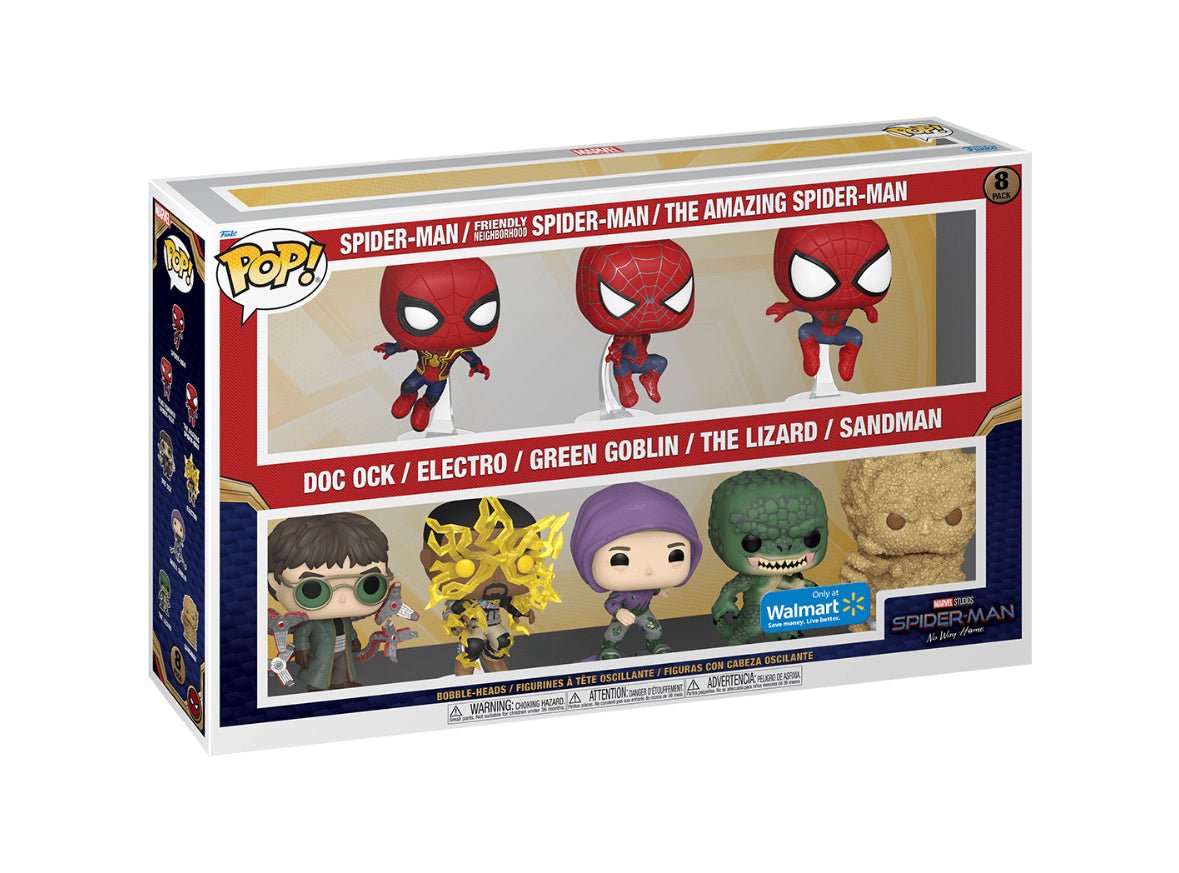 Funko Pop! Marvel: Spider-Man: No Way Home - 8-pack (Walmart Exclusive) - LOW&BEHOLD