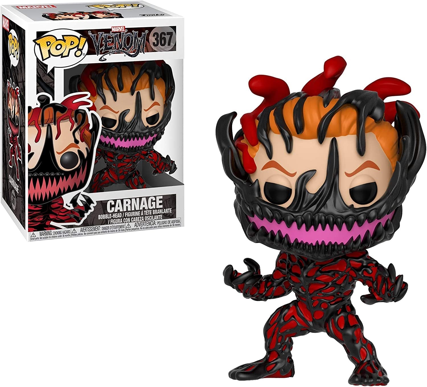 Funko Pop! Marvel Venom, Carnage #367 - LOW&BEHOLD