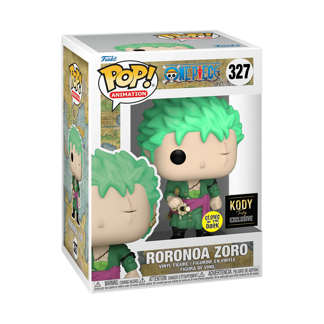 Funko Pop! One Piece Roronoa Zoro Kody (Glow in the Dark) Exclusive #327 - LOW&BEHOLD