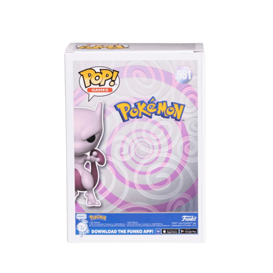 Funko Pop! Pokemon Mewtwo Pearlescent #581 Pokémon Center Exclusive  - LOW&BEHOLD