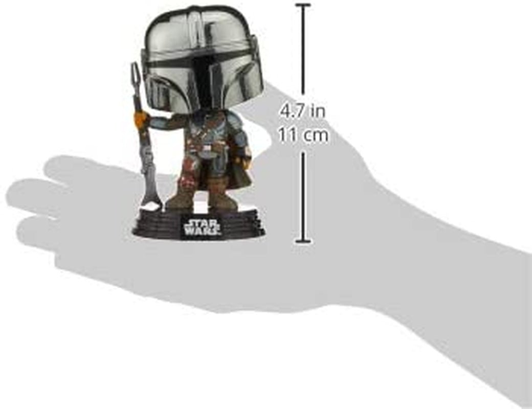 Funko Pop! Star Wars The Mandalorian Mandalorian (Chrome) #345 - LOW&BEHOLD