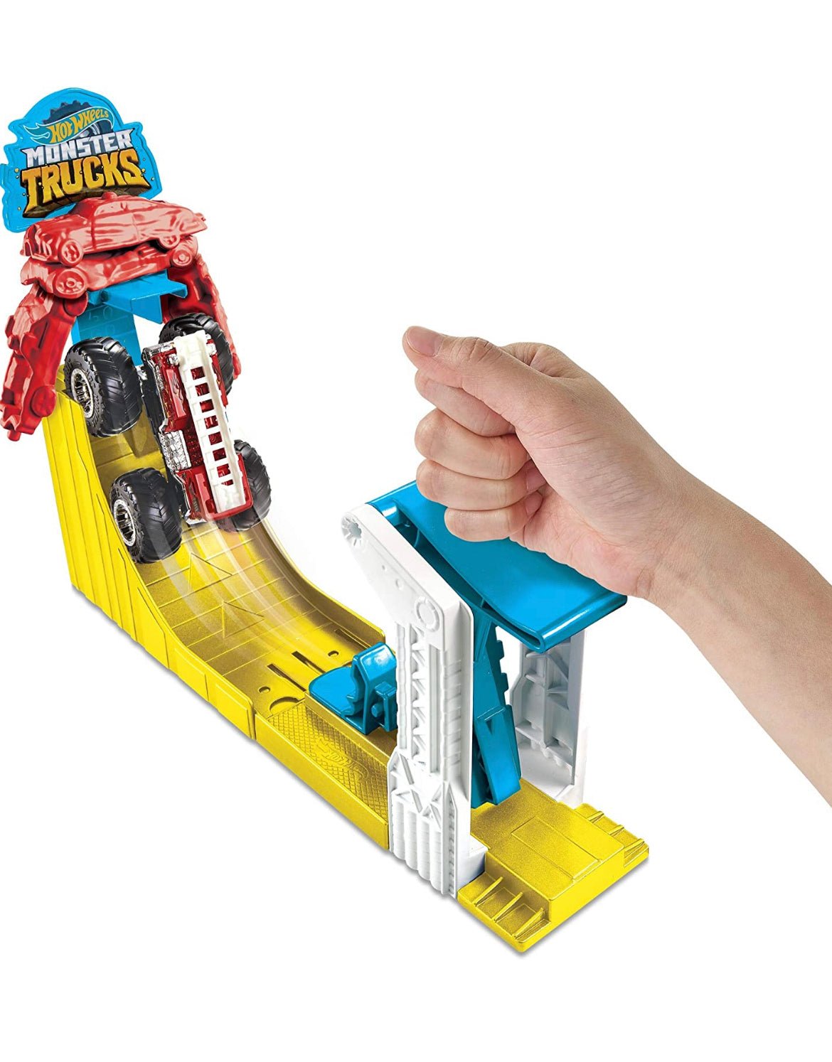 Hot Wheels Monster Trucks Big Air Breakout Play Set With 5 Alarm - LOW&BEHOLD
