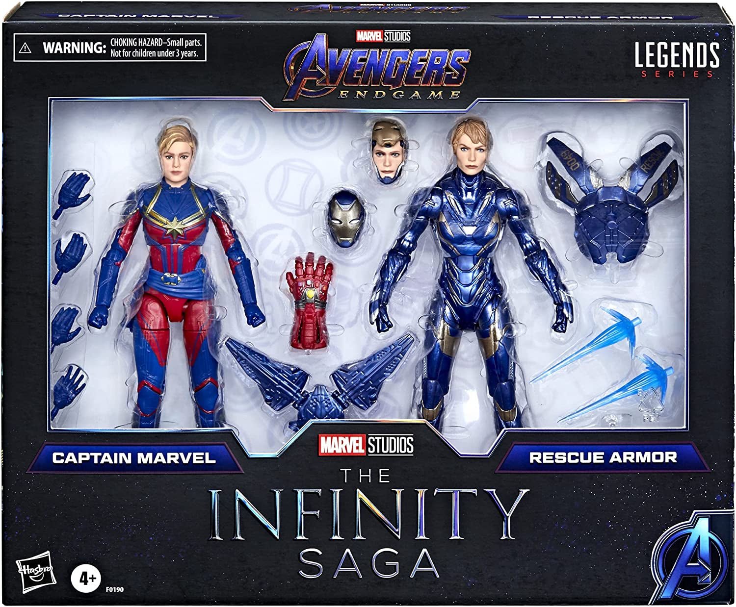 Marvel Legends Series 6-Inch Scale Action Figure Toy Captain and Rescue Armor 2-Pack, Infinity Saga Character, Premium Design, 2 Figures and 12 Accessories (Exclusive) - LOW&BEHOLD