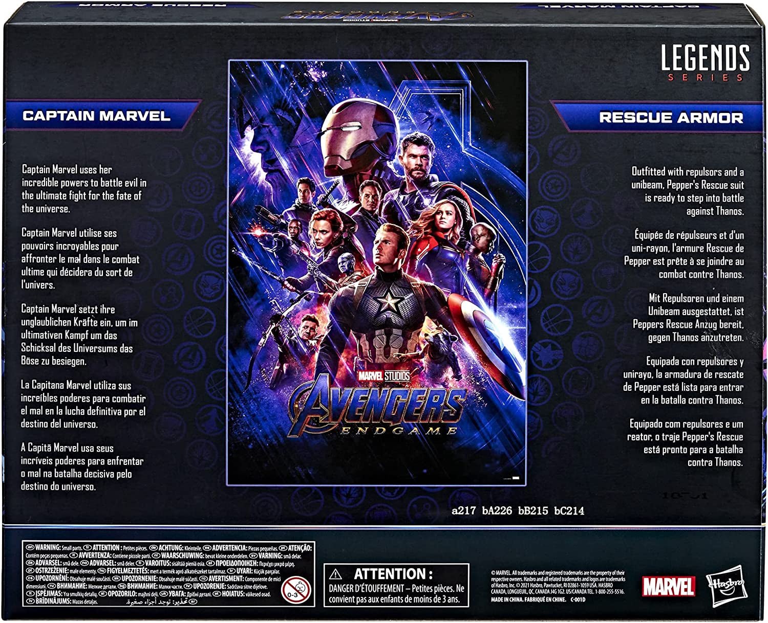 Marvel Legends Series 6-Inch Scale Action Figure Toy Captain and Rescue Armor 2-Pack, Infinity Saga Character, Premium Design, 2 Figures and 12 Accessories (Exclusive) - LOW&BEHOLD