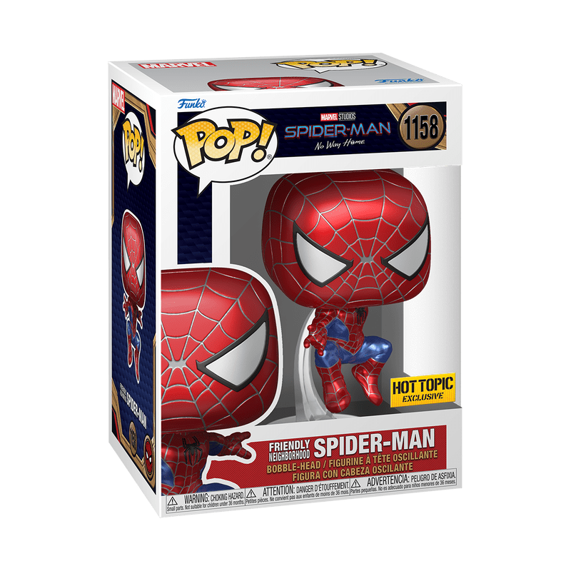 MARVEL POP! FRIENDLY NEIGHBORHOOD SPIDER-MAN (METALLIC) - LOW&BEHOLD