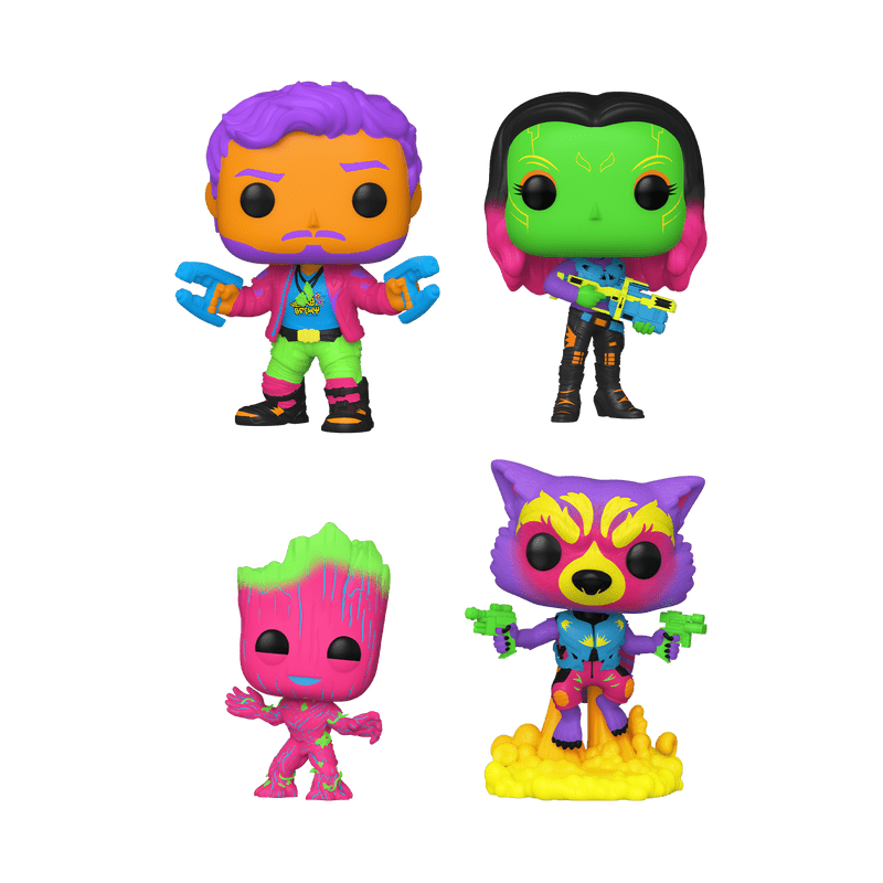 MARVEL POP! GUARDIANS OF THE GALAXY VOL. 2 (BLACK LIGHT) 4-PACK - LOW&BEHOLD