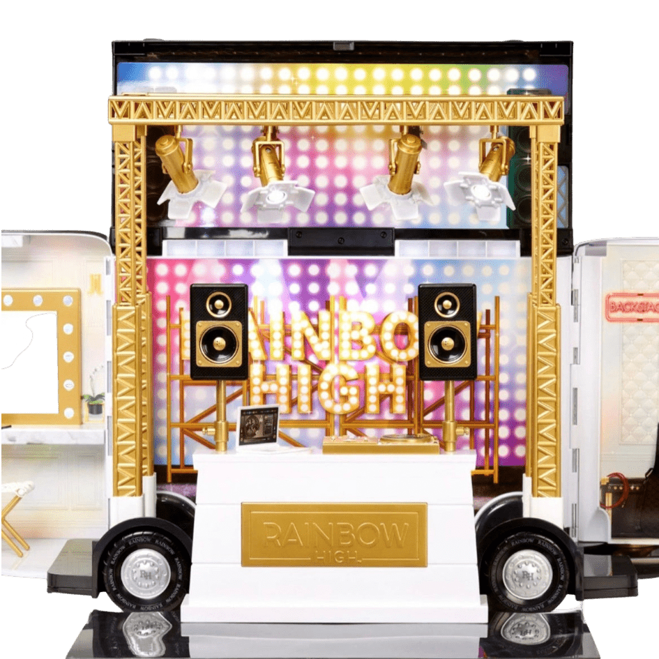 MGA Rainbow High Tentpole Playset Rainbow Vision World Tour Bus - LOW&BEHOLD