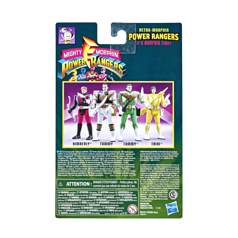 Mighty Morphin Power Rangers: Retro-Morphin Toy Action Figures Set of 5 - LOW&BEHOLD