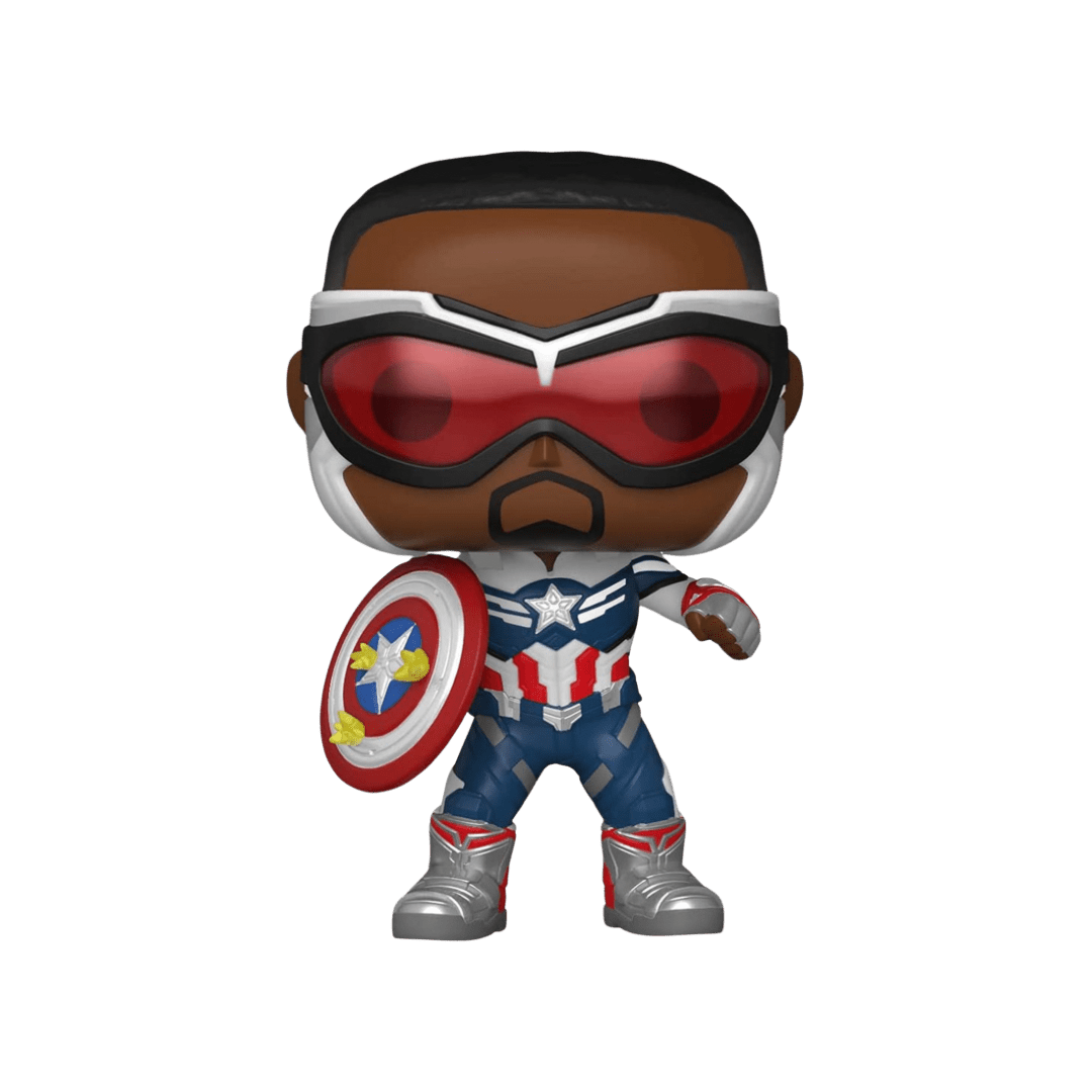 Pop! Marvel: Year of the Shield - Captain America (Sam Wilson) with Shield, Amazon Exclusive - LOW&BEHOLD
