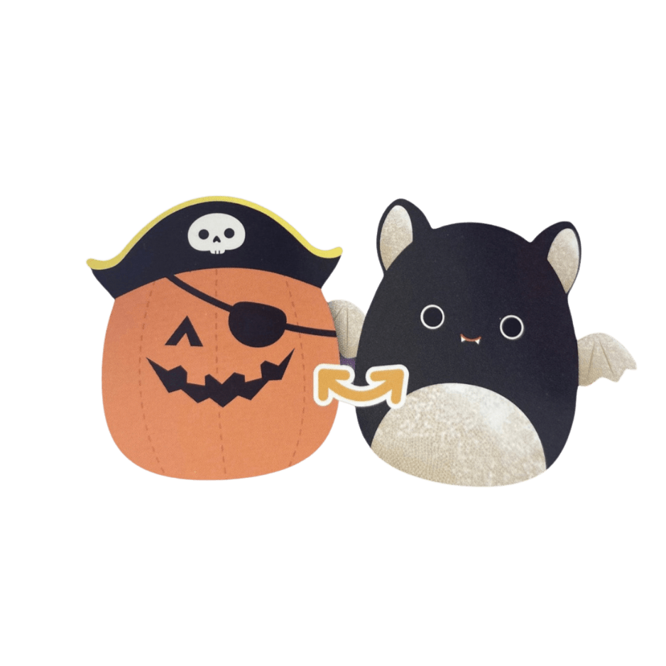 Squishmallows 12” Flip-A-Mallow Paxton Pirate Pumpkin / Emily Bat Official KellyToy - LOW&BEHOLD