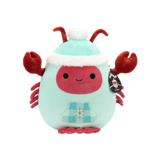 Squishmallows 12” Lorona Red Lobster With Green Snowsuit Official kellytoy - LOW&BEHOLD
