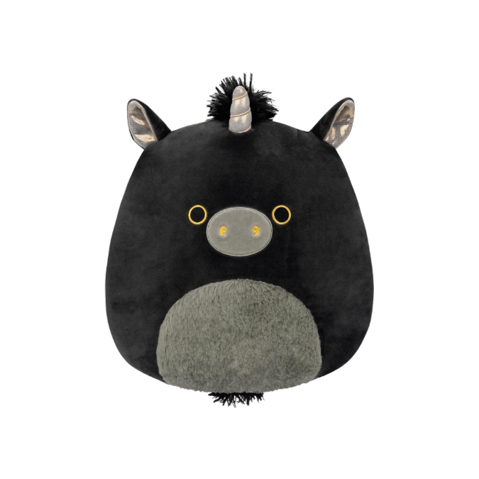 Squishmallows 12” Nicolita Black and Gold Unicorn Official Kellytoy - LOW&BEHOLD