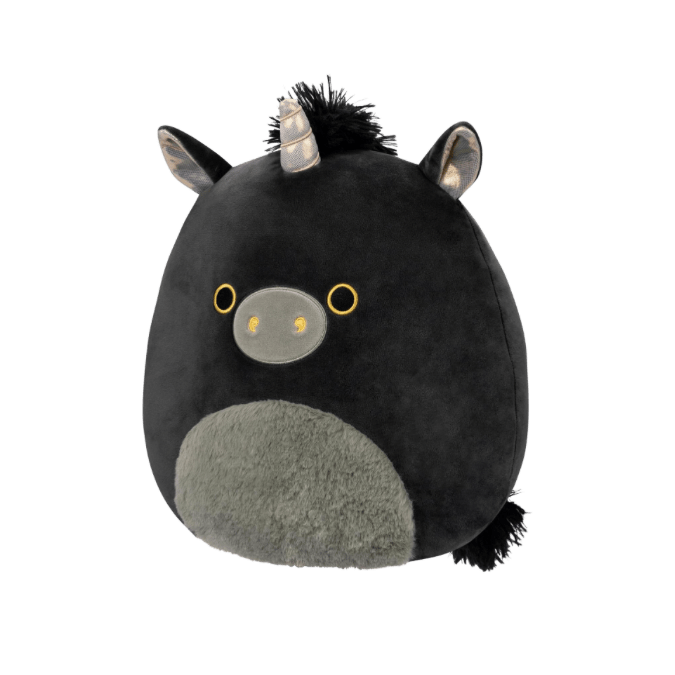 Squishmallows 12” Nicolita Black and Gold Unicorn Official Kellytoy - LOW&BEHOLD
