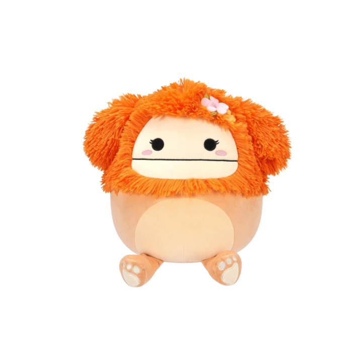 Squishmallows 12” Shasta Peach Bigfoot with Tropical Flower Official Kellytoy - LOW&BEHOLD