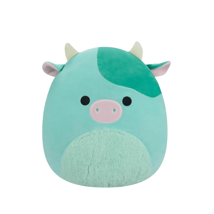 Squishmallows 14” Seamus Green Cow with Fuzzy Belly Official Jazwares - LOW&BEHOLD