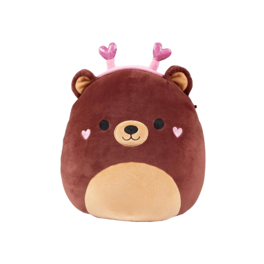 Squishmallows 16” Omar The Bear With Heartband Officially KellyToy - LOW&BEHOLD