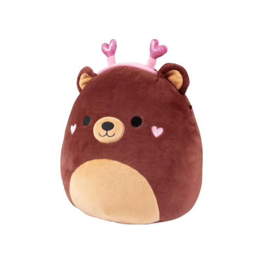 Squishmallows 16” Omar The Bear With Heartband Officially KellyToy - LOW&BEHOLD