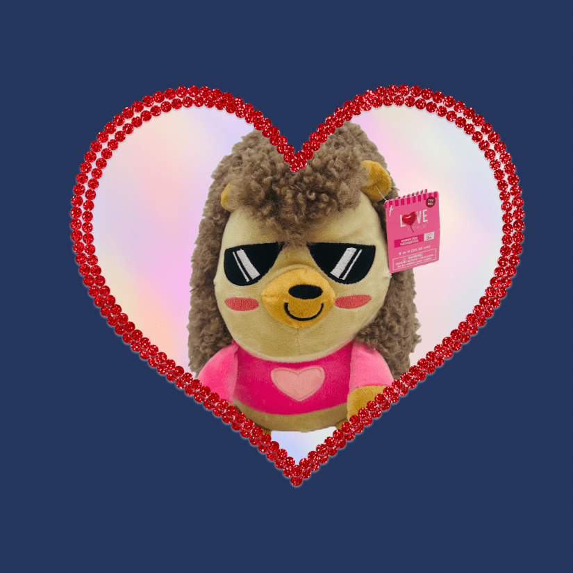 Animated Hedgehog With Pink Heart Shirt - LOW&BEHOLD