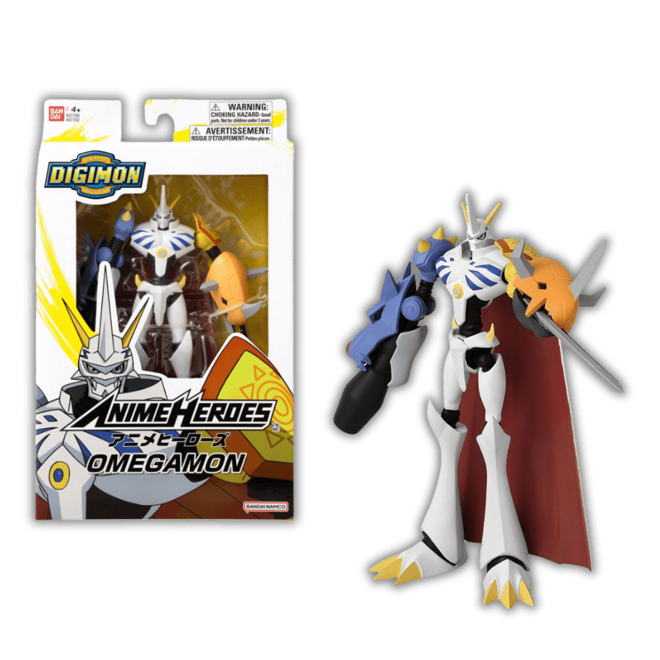 Bandai: Anime Heroes Digimon Omegamon 6.5-inch Movable Action Figure Toy - LOW&BEHOLD