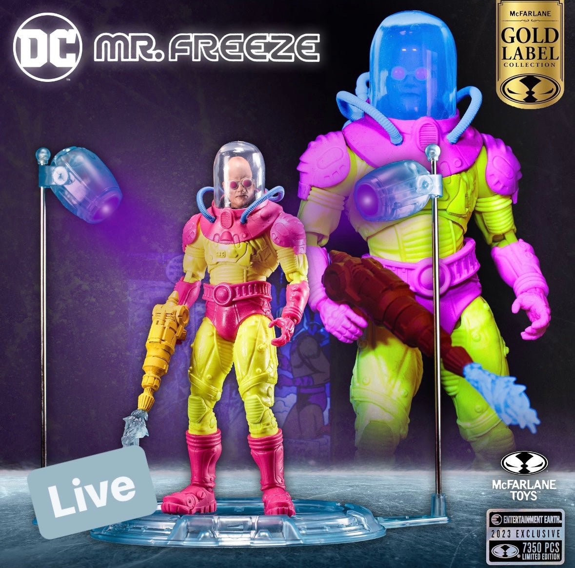 DC Multiverse Mr. Freeze Black Light Gold Label 7-Inch Scale Action Figure - Pre Order - LOW&BEHOLD