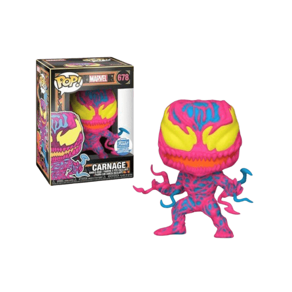 Funko Pop! Marvel Carnage (Black Light) Funko Exclusive #678 - LOW&BEHOLD