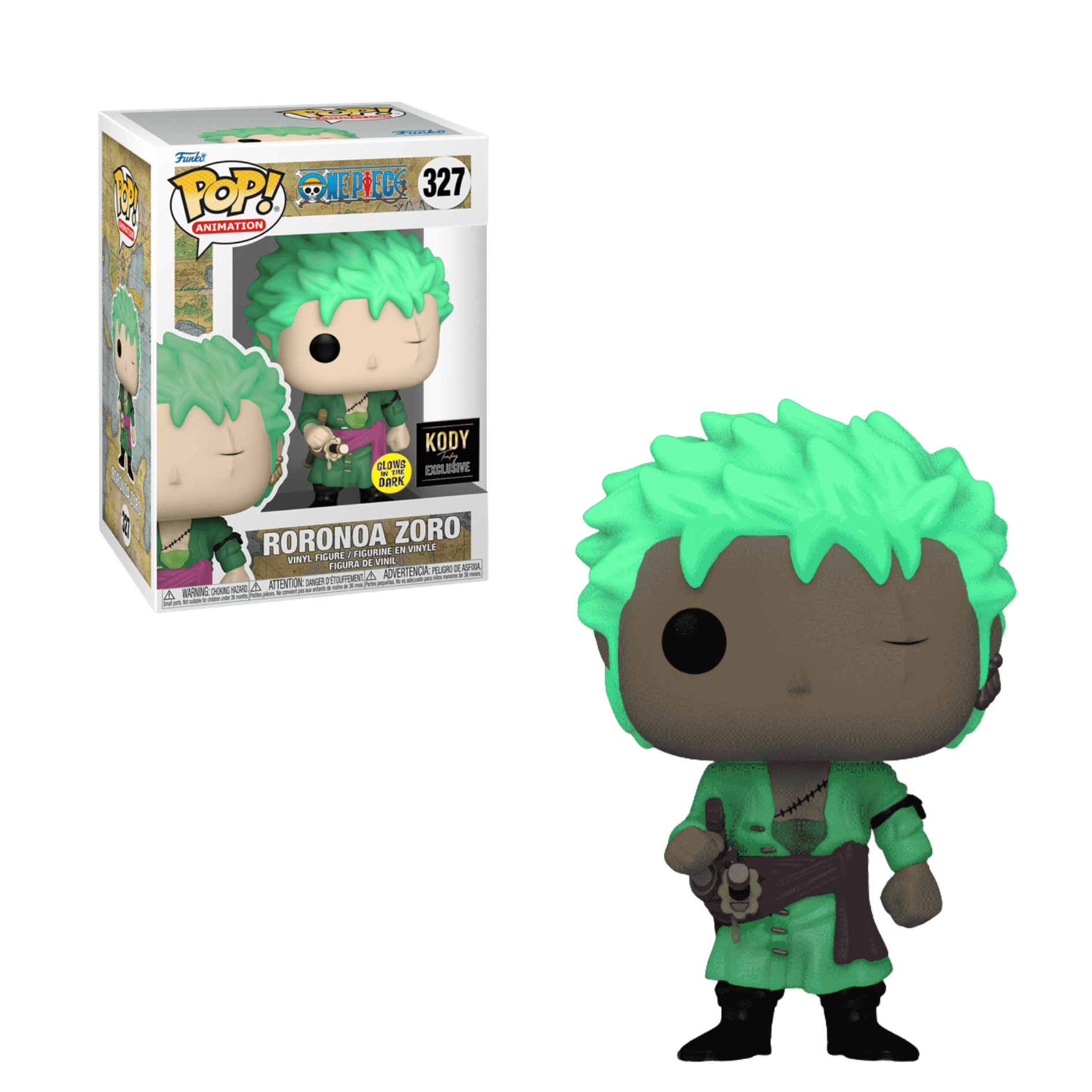 Funko Pop! One Piece Roronoa Zoro Kody (Glow in the Dark) Exclusive #327 - LOW&BEHOLD