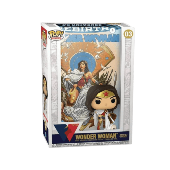 Funko Pop! Wonder Woman 80th Rebirth on Throne Comic Cover with Figure #03 - LOW&BEHOLD
