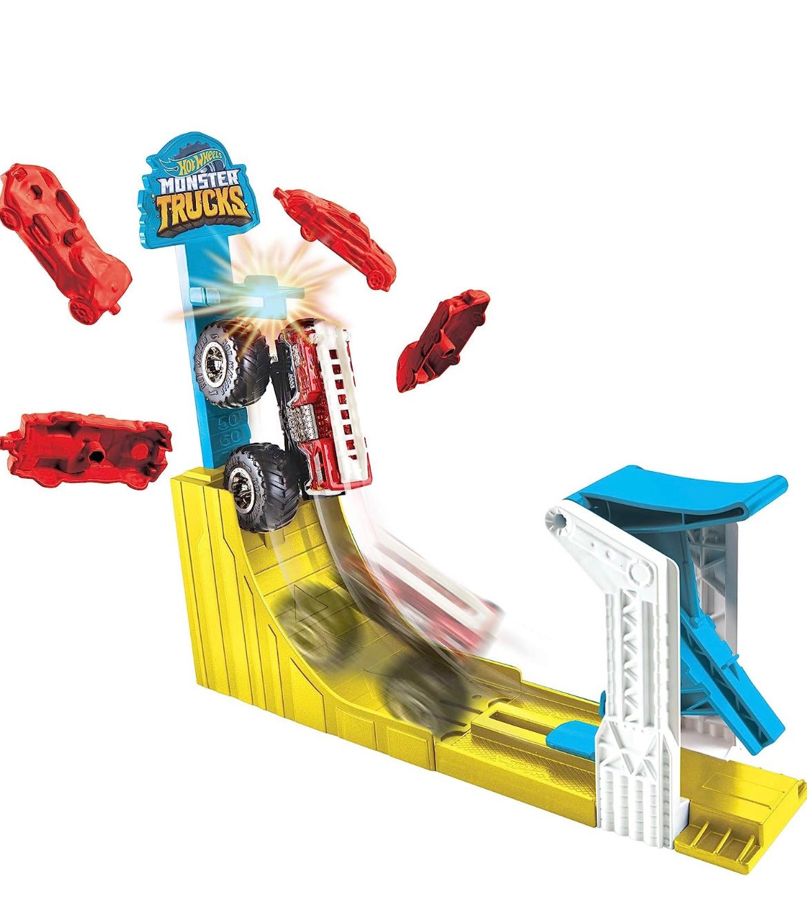 Hot Wheels Monster Trucks Big Air Breakout Play Set With 5 Alarm - LOW&BEHOLD