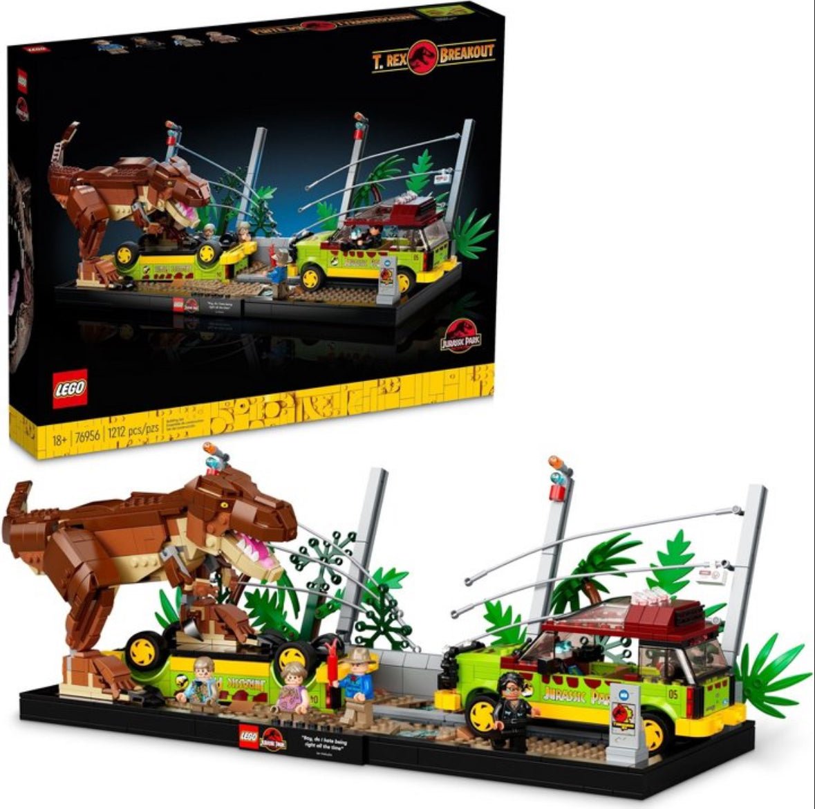 LEGO Jurassic Park T. rex Breakout Set 76956 - LOW&BEHOLD