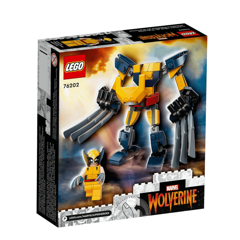 LEGO Marvel Wolverine Mech Armor 76202 Building Kit; Collectible Mech and Minifigure for Wolverine Fans Aged 7+ (141 Pieces) - LOW&BEHOLD