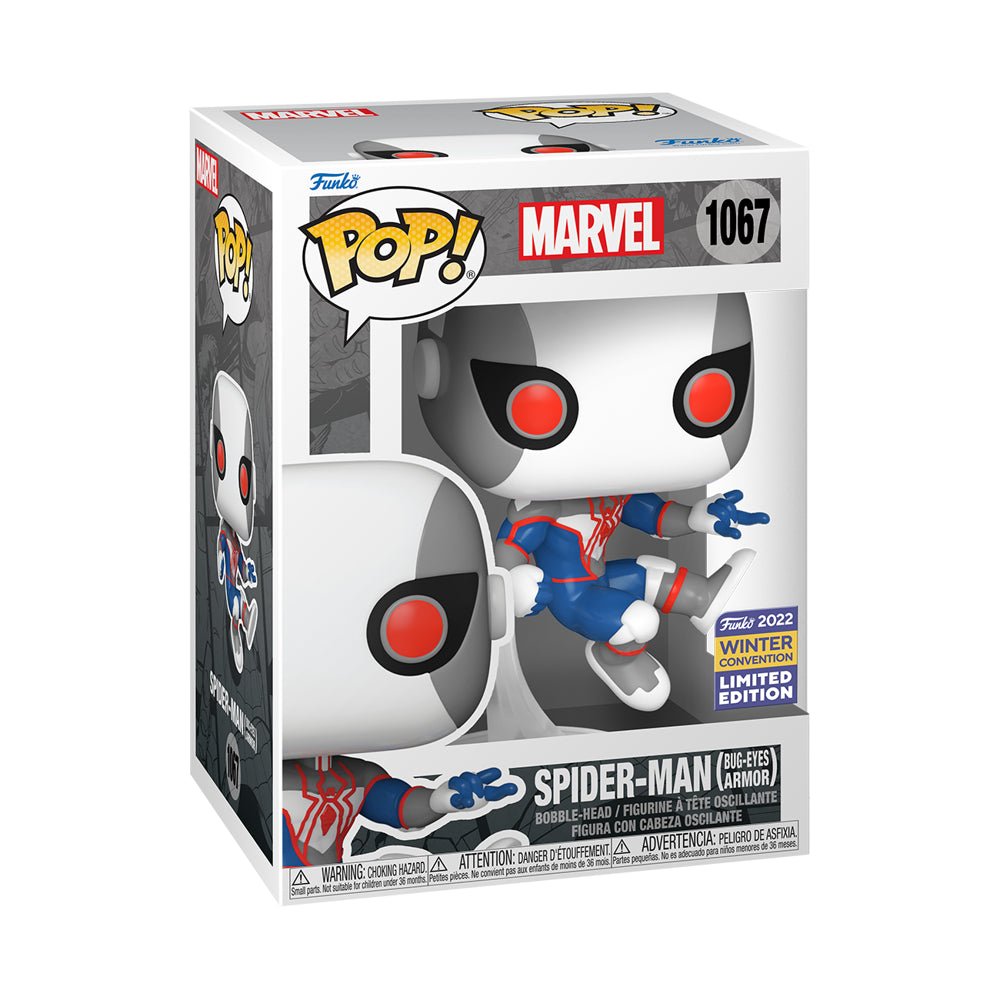 Pop! Marvel: Spider-Man Bug-Eyes Armor Vinyl Bobblehead (Winter 2022 Shared Convention Exclusive) - LOW&BEHOLD