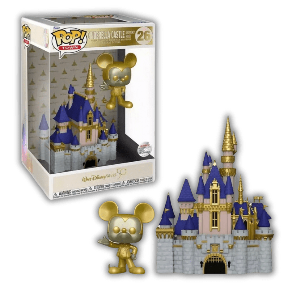 POP Town Cinderella Castle with Mickey Mouse 7.5-Inch Vinyl Figure #26 - LOW&BEHOLD