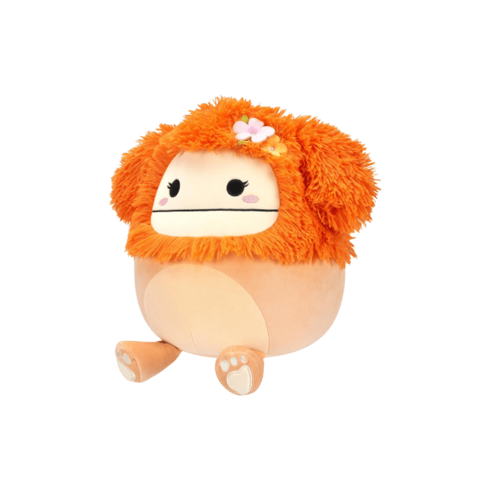 Squishmallows 12” Shasta Peach Bigfoot with Tropical Flower Official Kellytoy - LOW&BEHOLD