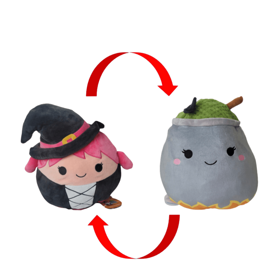 Squishmallows 12” Wexla the Witch and Johanna the Witches Brew Flipamallow Official KellyToy - LOW&BEHOLD