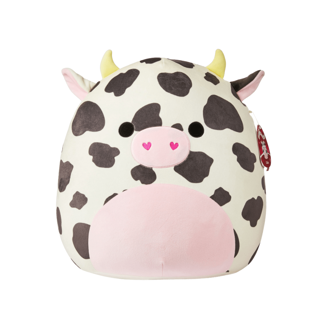 Squishmallows 16” Black and White Cow Colin - LOW&BEHOLD